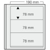 Set 5 folii pentru timbre, D-Blank 613PA, cu 3 buzunare de 78 x 190 mm