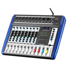 Mixer profesional neamplificat Vlliodor,cu Bluetooth, USB, 8 canale si efecte foto