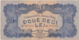 Bancnota Romania 20 Lei 1944 CAR, Uzata. Bancnote Romanesti, Colectie