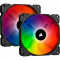 Dual Fan Kit cu Lighting Node CORE Corsair iCUE SP140 RGB PRO Performance 140mm