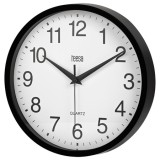 Ceas de perete Teesa, 25 cm, numere mari si clare, cadran alb cu cifre arabe