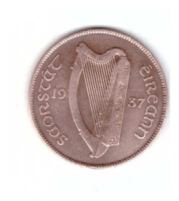 Moneda Irlanda 1 pingin 1937, stare foarte buna, curata foto