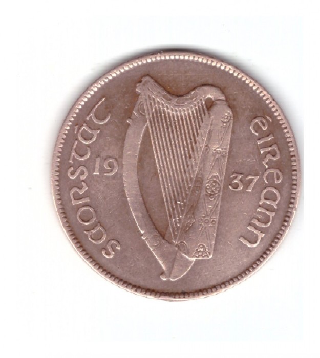 Moneda Irlanda 1 pingin 1937, stare foarte buna, curata