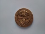 EXPOZITIA FILATELICA CRAIOVA PELENDAVA 1750 DE ANI .Medalie bronz .Decebal Traian si Columna de la Roma