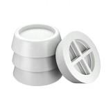 Set 4 Suporti Antivibratii Masina Spalat Uscator Rufe, Tampoane Antiderapante, Reduc Zgomot Vibratii, Protectie Stabilitate, 65mm Albe