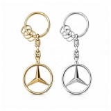 Cumpara ieftin Set doua brelocuri Mercedes-Benz Brussels DEPOX&reg;, Finisaj Lucios, 3 Inele Suplimentarem, 9 cm, Auriu/Argintiu