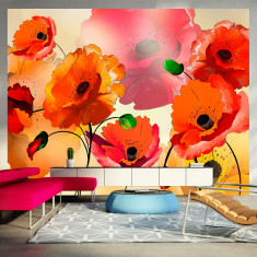 Fototapet vlies - Velvet Poppies - 200 x 154 cm foto