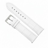 Cumpara ieftin Curea Ceas &bdquo;Pure White&rdquo; 7A1-W &ndash; Piele Naturală cu Cusătură Asortată (12mm -