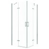 Cabină de duș pătrată Flow Chrome cu ușă batantă 80 cm