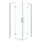 Cumpara ieftin Cabină de duș pătrată Flow Chrome cu ușă batantă 80 cm
