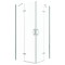 Cabină de duș pătrată Flow Chrome cu ușă batantă 80 cm