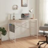 Birou Dyr&oslash;y 98x98x46cm alb stejar gri [en.casa] HausGarden Leisure