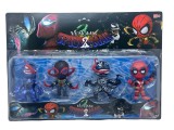 Set figurine Spiderman vs Venom, 4 personaje pentru joaca sau tort