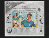 Ciad 1971-Sport,Fotbal,C.M.Mexic70.J.O.Mexico 68,MNH,Mi.Bl.21, Nestampilat