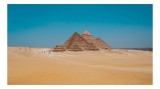 Tablou Canvas Deșert Egiptean cu Piramide, 39 x 26 cm, CMCLASS