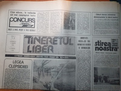 tineretul liber 11 martie 1990-art &amp;quot;in primaverii,intre civili si securisti&amp;quot; foto