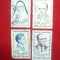 Serie- Eroi ai Rezistentei Franta 1961 ,4 valori stampilate