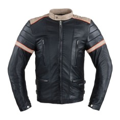 Geaca Moto Piele pentru Barbati W-TEC Hellsto FitLine Training