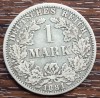 Moneda Argint Germania 1 Mark 1881 A, Necuratata - Numismatica