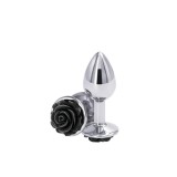 Cumpara ieftin Dop Anal Rear Assets Rose, Argintiu+Negru, Small, 7.5 cm