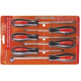 Cumpara ieftin Set 6 Surubelnite CR-V, V&acirc;rf Drept/Cruce, M&acirc;ner Ergonomic, Scule de M&acirc;nă