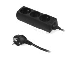 Prelungitor Alimentare PLASTROL 3m 3x1mm&sup2; 3 Prize 10A PVC Negru W-98177