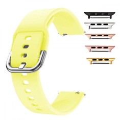 Curea silicon, compatibila Apple Watch 9|8|7|6|5|4|3|2|1 Series, 41mm|40mm|38mm, Lemon Yellow