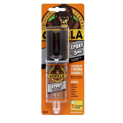 Adeziv bicomponent universal, Gorilla Epoxy, transparent, 25 ml foto