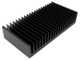 Radiator Extrudat cu Aripioare Negru 100mm x 200mm x 40mm