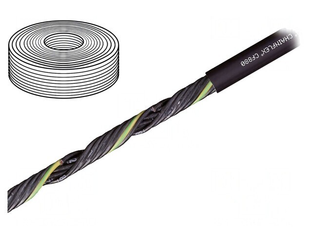 Cablu de Control Chainflex CF880 2x1.5mm2 PVC Negru
