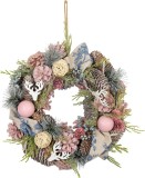 Coronita de Craciun vintage suspendabila, decor elegant, 30 cm