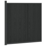 vidaXL Panou de Gardă WPC și Aluminiu Negru 42039054