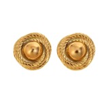 Cercei placati cu aur rotunzi vintage