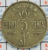 Lituania 5 centai 1925 - km 72 - A014, Europa