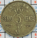 Lituania 5 centai 1925 - km 72 - A014, Europa