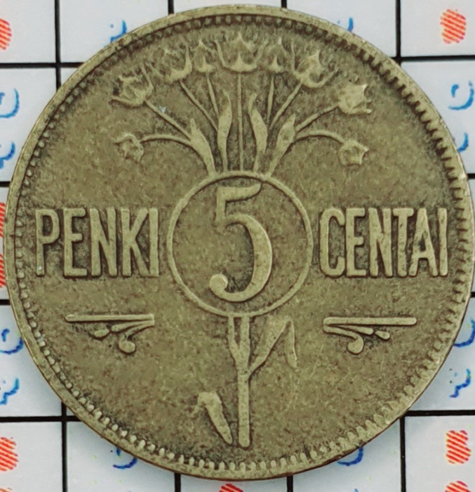 Lituania 5 centai 1925 - km 72 - A014