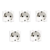 Priza Schuko Bticino Matix SAM5440M2SET, 2 module, alb