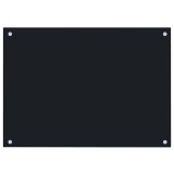 Cumpara ieftin Panou antistropi de bucatarie, negru 70x50 cm sticla securizata