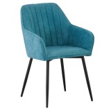 Cumpara ieftin Fotoliu de design textil verde boucle metal negru Vajro 57,5x61,5x85 cm
