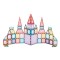 Set magnetic pentru constructii, 66 piese multicolor, plastic transparent,
