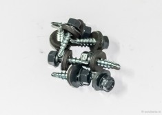 Suruburi Autoforante Cap Hexagonal 4.8x50 mm Gri Antracit Ral 7016 - 100 Buc/cutie foto