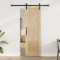 Ușa glisantă Manual Natural și negru 61 x 198.5 cm