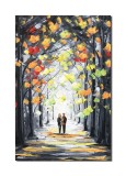Cumpara ieftin Tablou pictat manual hol, living, dormitor, Impreuna pentru totdeauna, 60x40cm ulei pe panza in cutit efect 3D, gata de expus pe perete