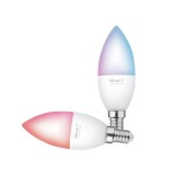 Pachet 2 becuri Trust smart LED RGBCW WiFi, E14 luminozitate 470 lm, clasa energetica A+