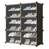 Dulap Modular Incaltaminte Mufart, 12 Rafturi, 6 Compartimente, 85x31x96 cm, Plastic, Depozitare Hol