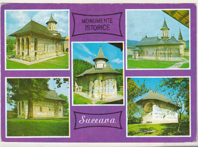 bnk cp Suceava - Monumente istorice - circulata - marca fixa foto