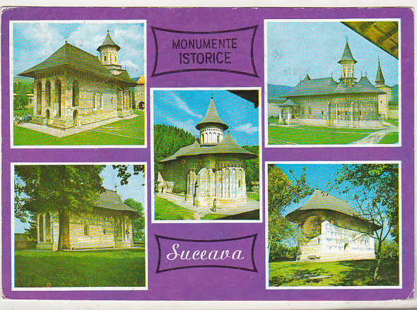 bnk cp Suceava - Monumente istorice - circulata - marca fixa