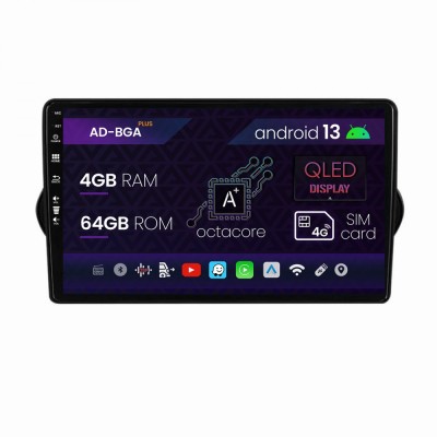 Navigatie Fiat Tipo (2015-2021), Android 13, A-Octacore 4GB RAM + 64GB ROM, 9 Inch - AD-BGA9004+AD-BGRKIT360 foto