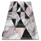 Covor ALTER Nano triunghiuri roz, 200x290 cm