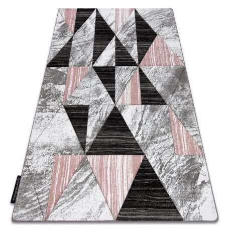 Covor ALTER Nano triunghiuri roz, 140x190 cm